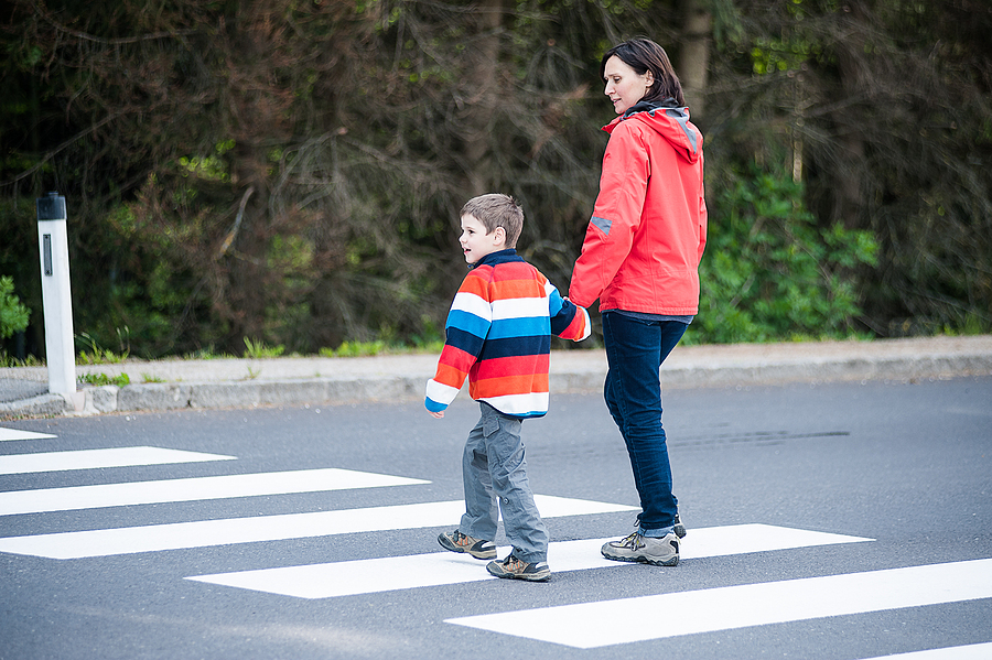 Pedestrian crosswalk in Michigan